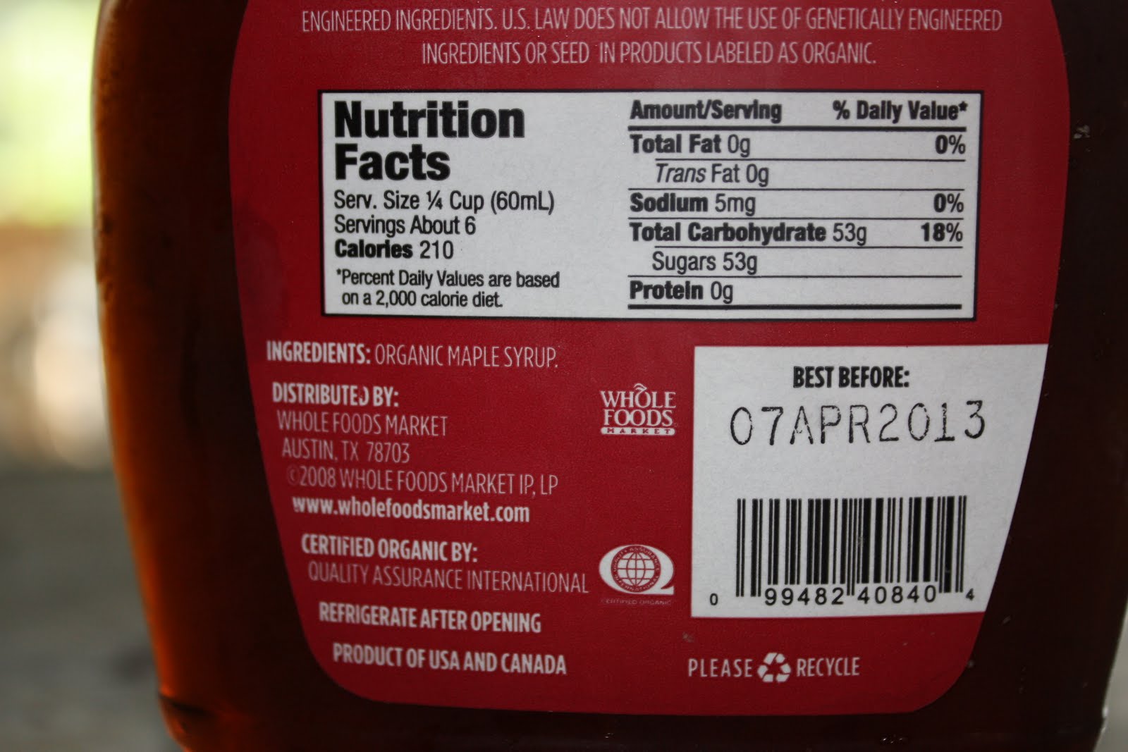 Simply Organic Syrup vs. Maple Syrup